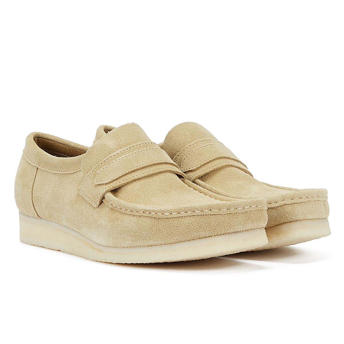 Clarks Originals Wallabee Herren-Lederslipper Aus Ahorn-Wildleder
