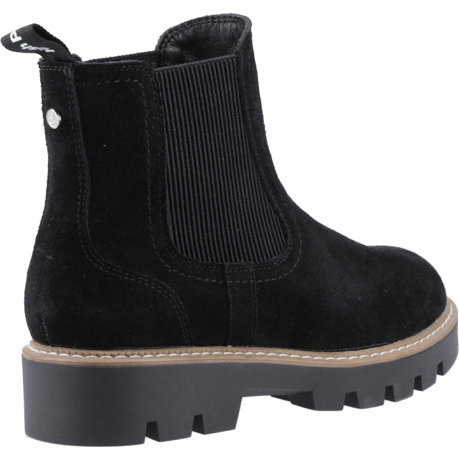 Hush Puppies Aofie Damen Chelsea Stiefeletten aus schwarzem Wildleder