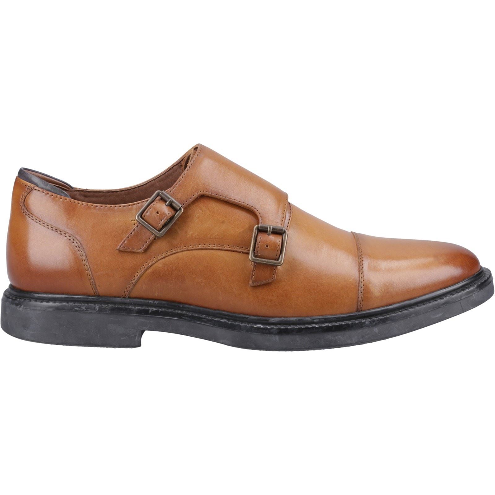 Hush Puppies Kane Lederschuhe Für Herren In Tan Mit Doppeltem Monk Riemen