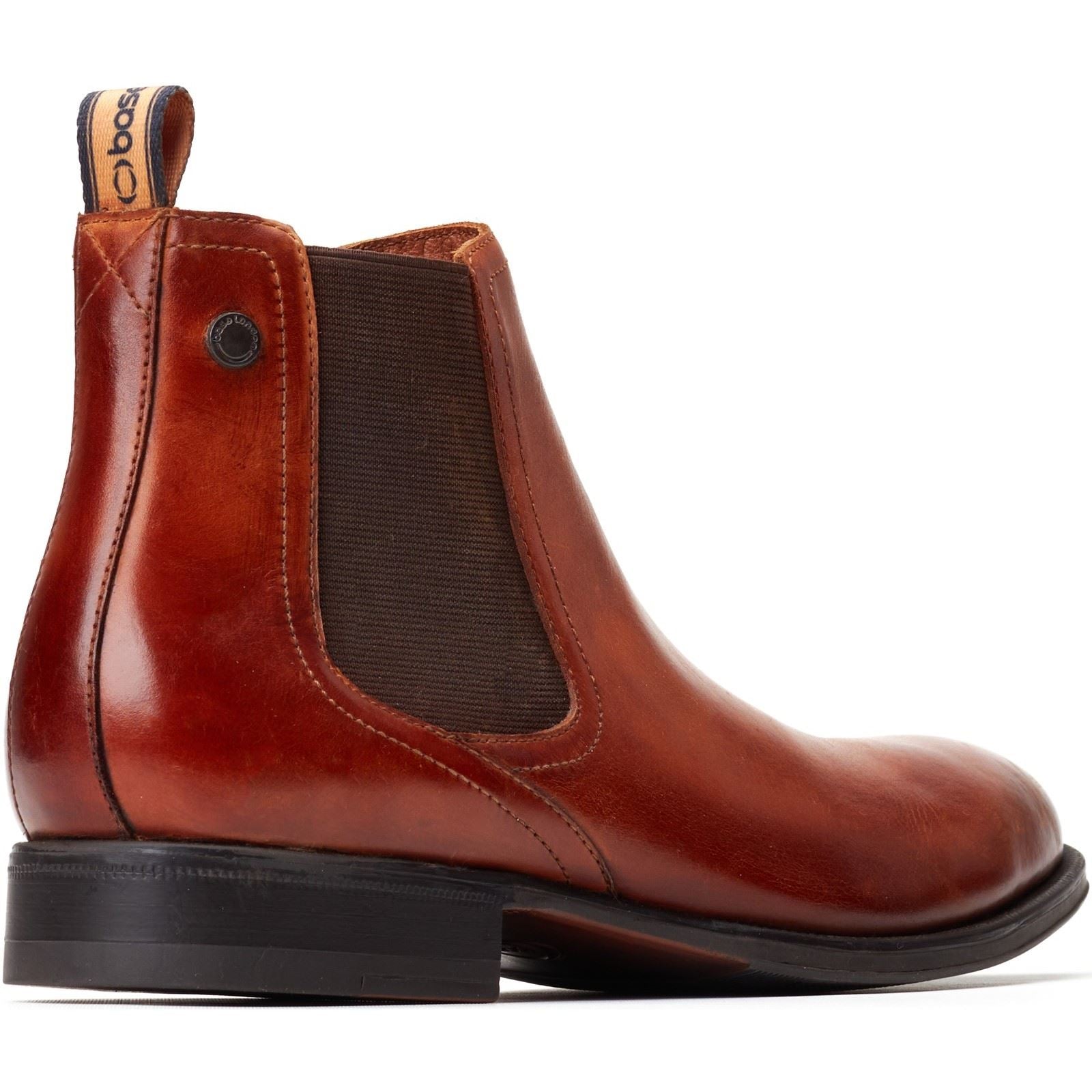 Base London Whittle Leder Herren Stiefel In Verbranntem Tan