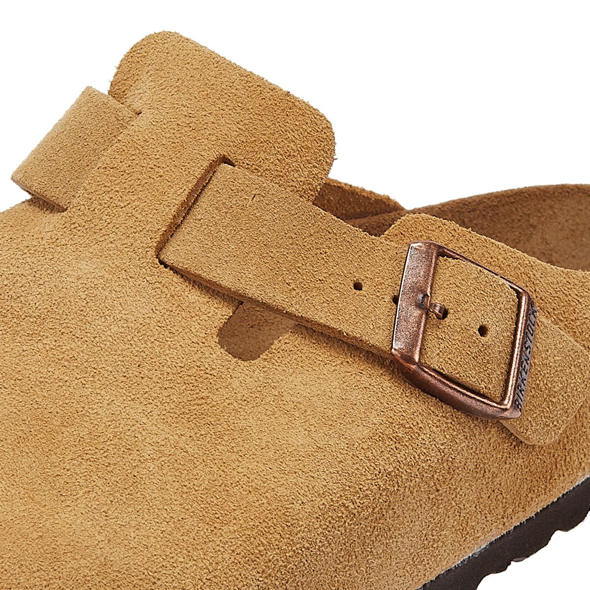 Birkenstock Boston Wildleder Latte Creme Clogs