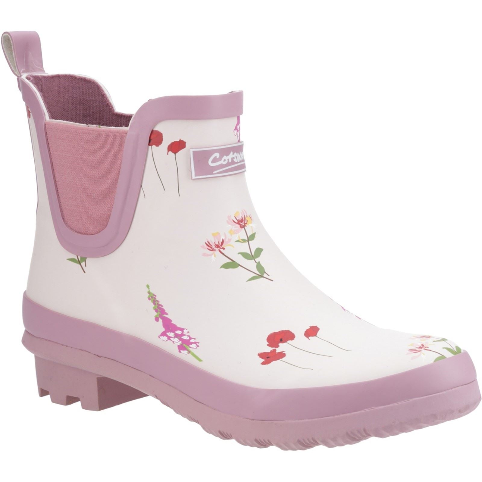 Cotswold Wildflower Ankle Damen Gummistiefel In Pink