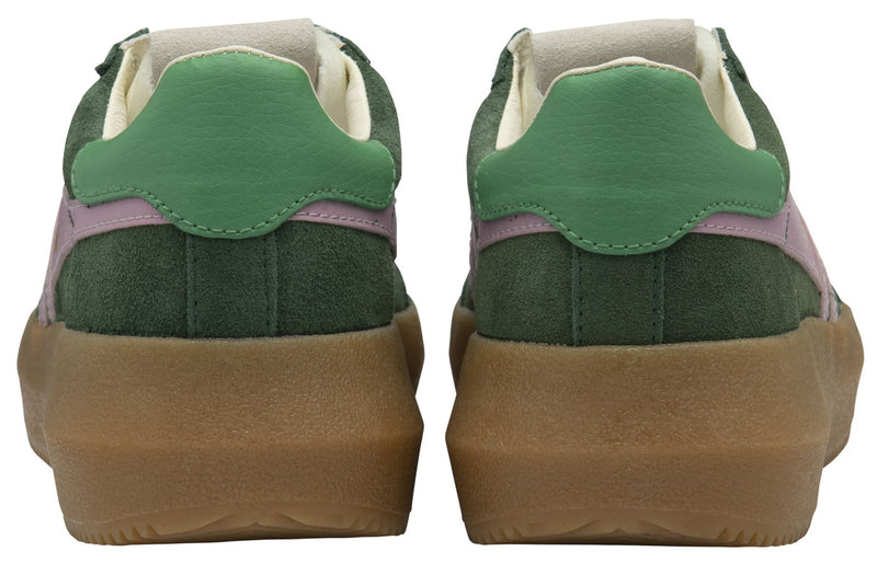 Gola Athena Wildleder Damen Grüne Sneakers