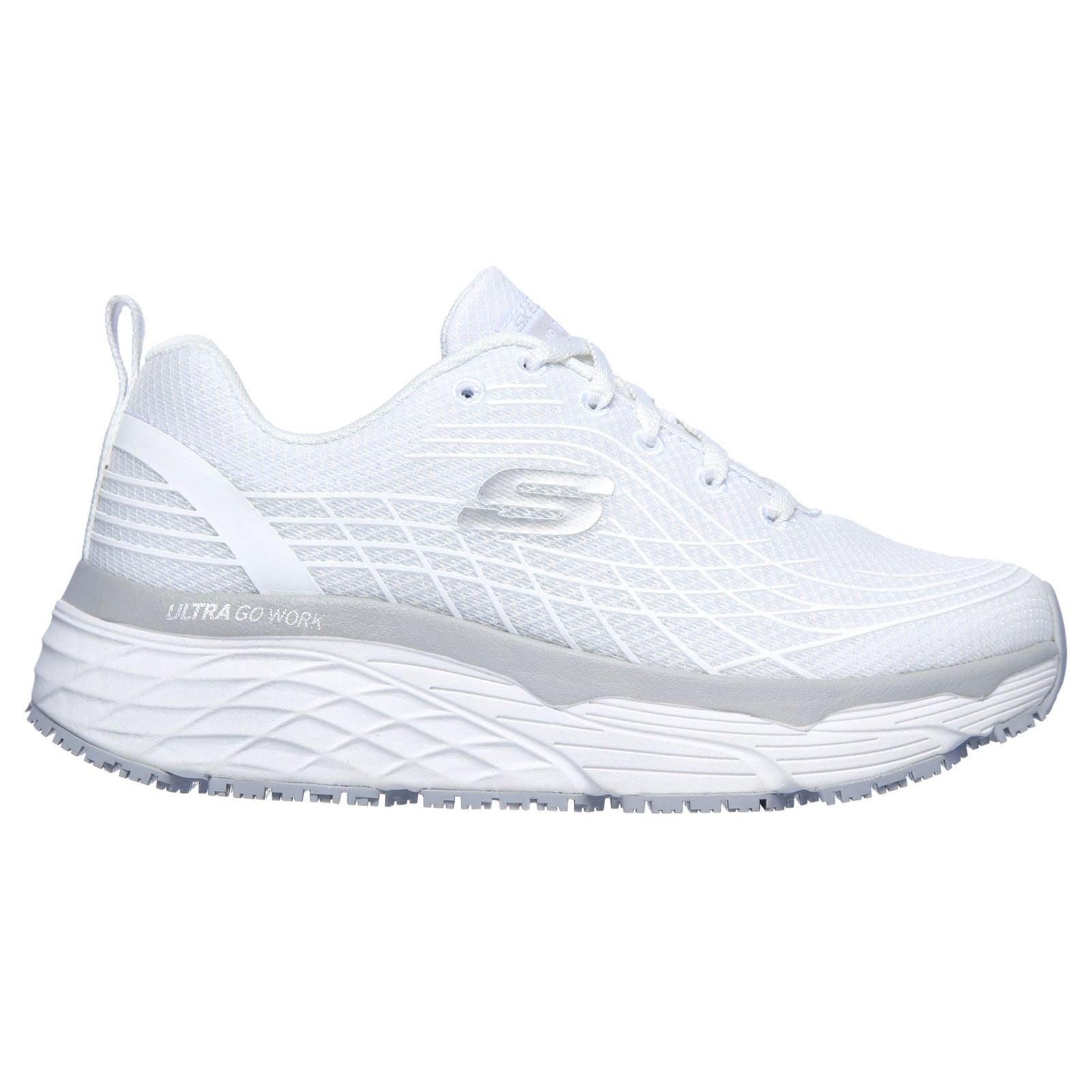 Skechers Workwear Max Cushioning Elite Sr Textile Damen Weiße Sicherheitssneaker