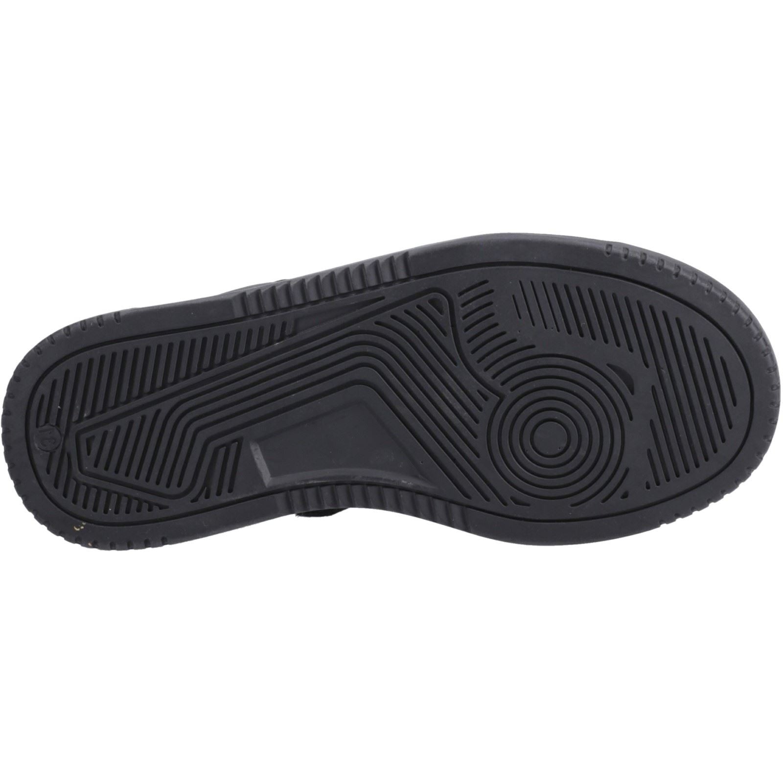 Hush Puppies Dougie Leder Jungen Schwarze Farbe Turnschuhe