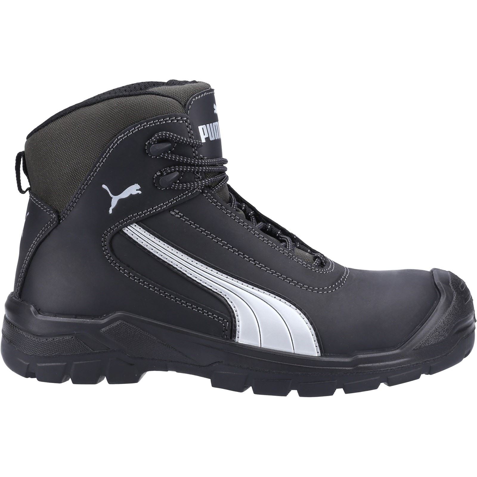 Puma Safety Cascades Mid Leder Schwarz Sicherheitsschuhe