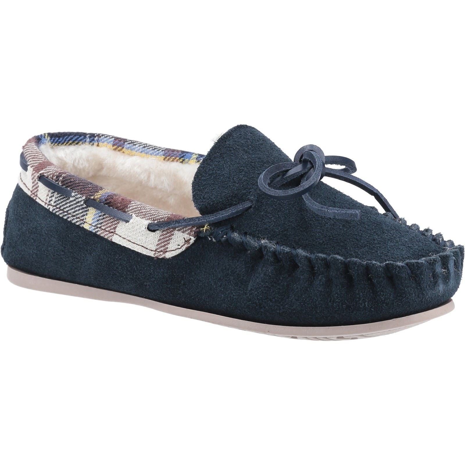 Cotswold Kilkenny Wildleder Damen Hausschuhe In Marineblau