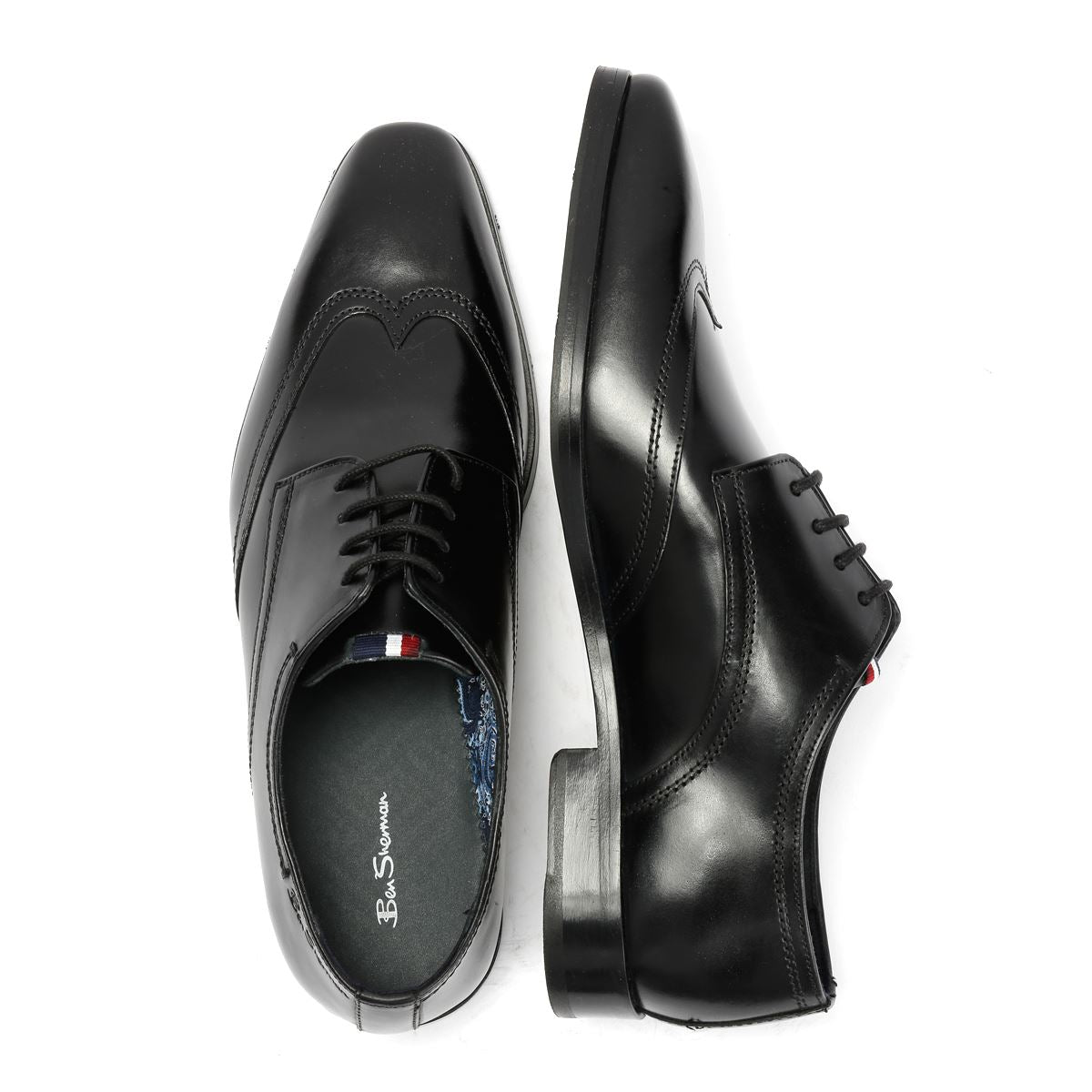 Ben Sherman Kingston Derby Leder Herren Schwarz Schnürschuhe