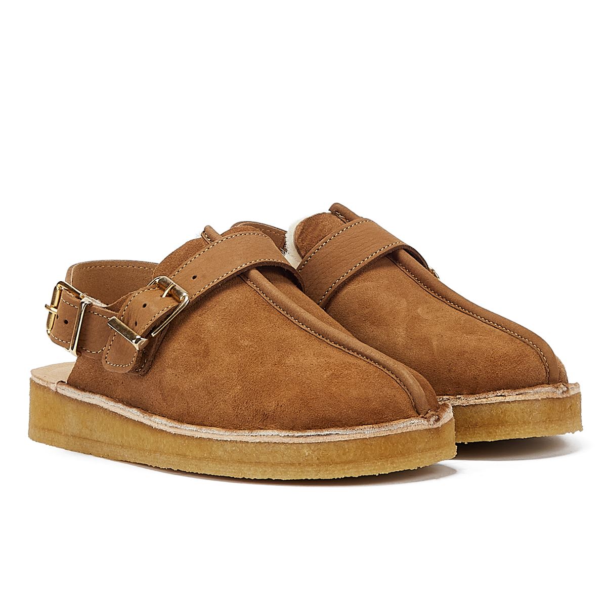 Clarks Trek Mule Sling Gefütterte Damenschuhe In Karamell