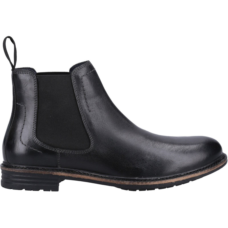 Hush Puppies Justin Chelsea Schwarze Farbe Herrenlederstiefel