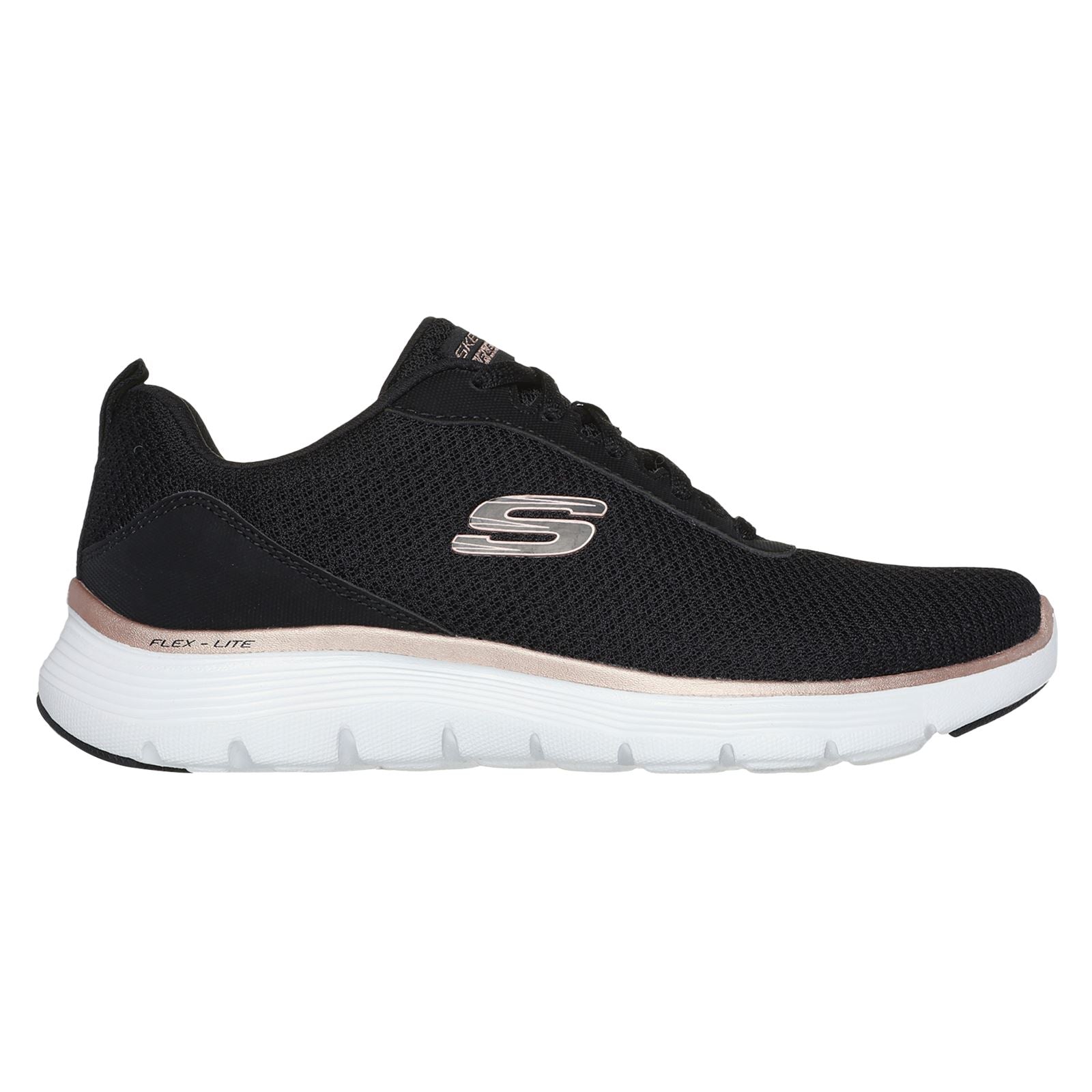 Skechers Flex Appeal 5.0 Uptake Textile Damen-Sneaker In Schwarz/Roségold