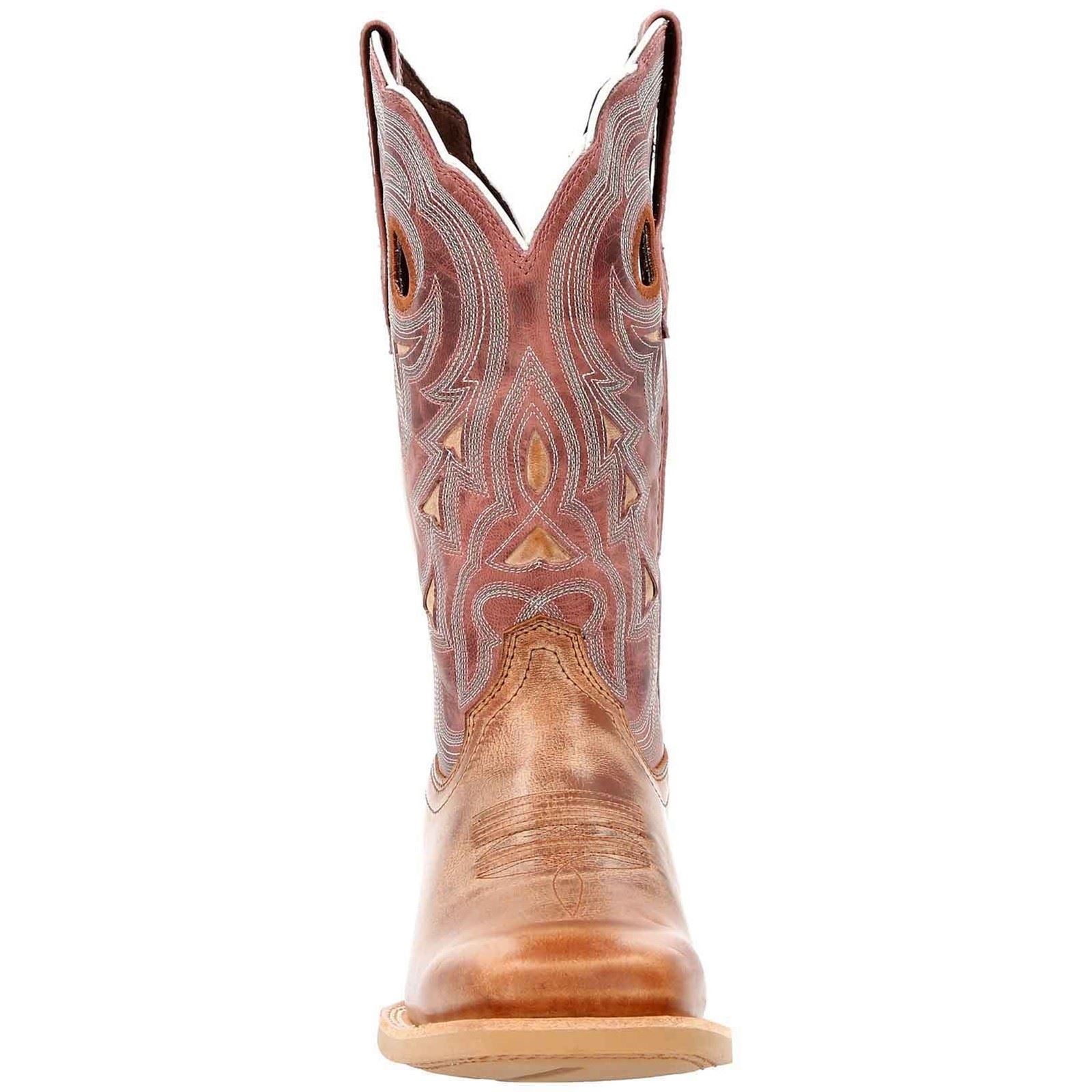 Durango Lady Rebel Pro Leder Damen Stiefeletten In Mattem Braun/Himmelblau
