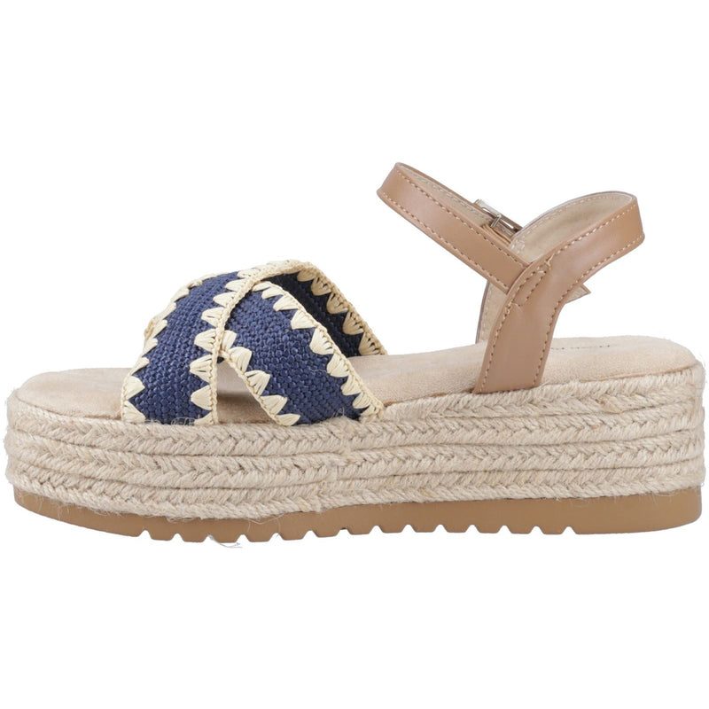Hush Puppies Jemma Espadrille Damen Sandalen Aus Polyurethan In Marineblau
