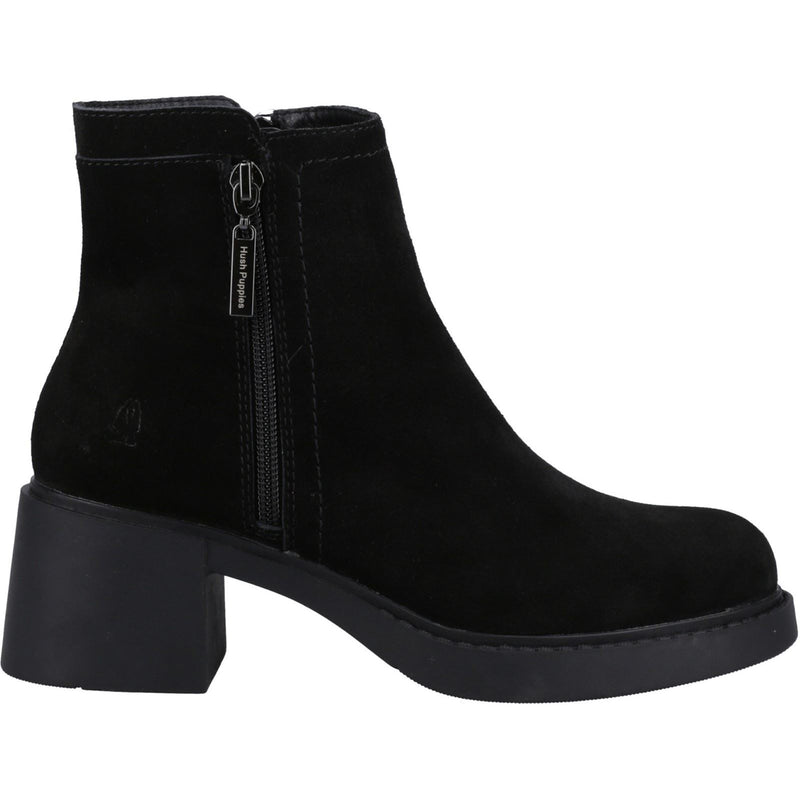 Hush Puppies Adele Damen Wildleder Schwarze Farbe Stiefeletten mit Absatz