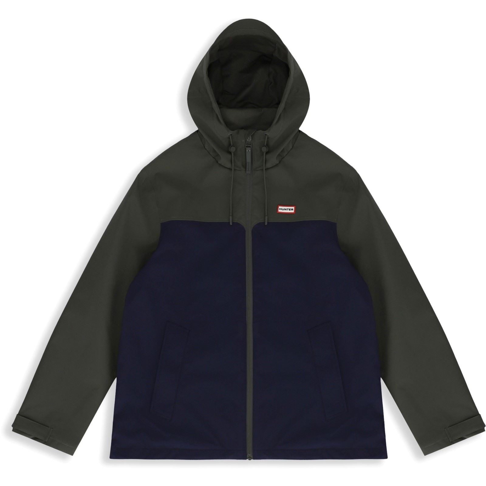 Hunter Original Mens Block Waterproof Herren Regenjacke In Grün