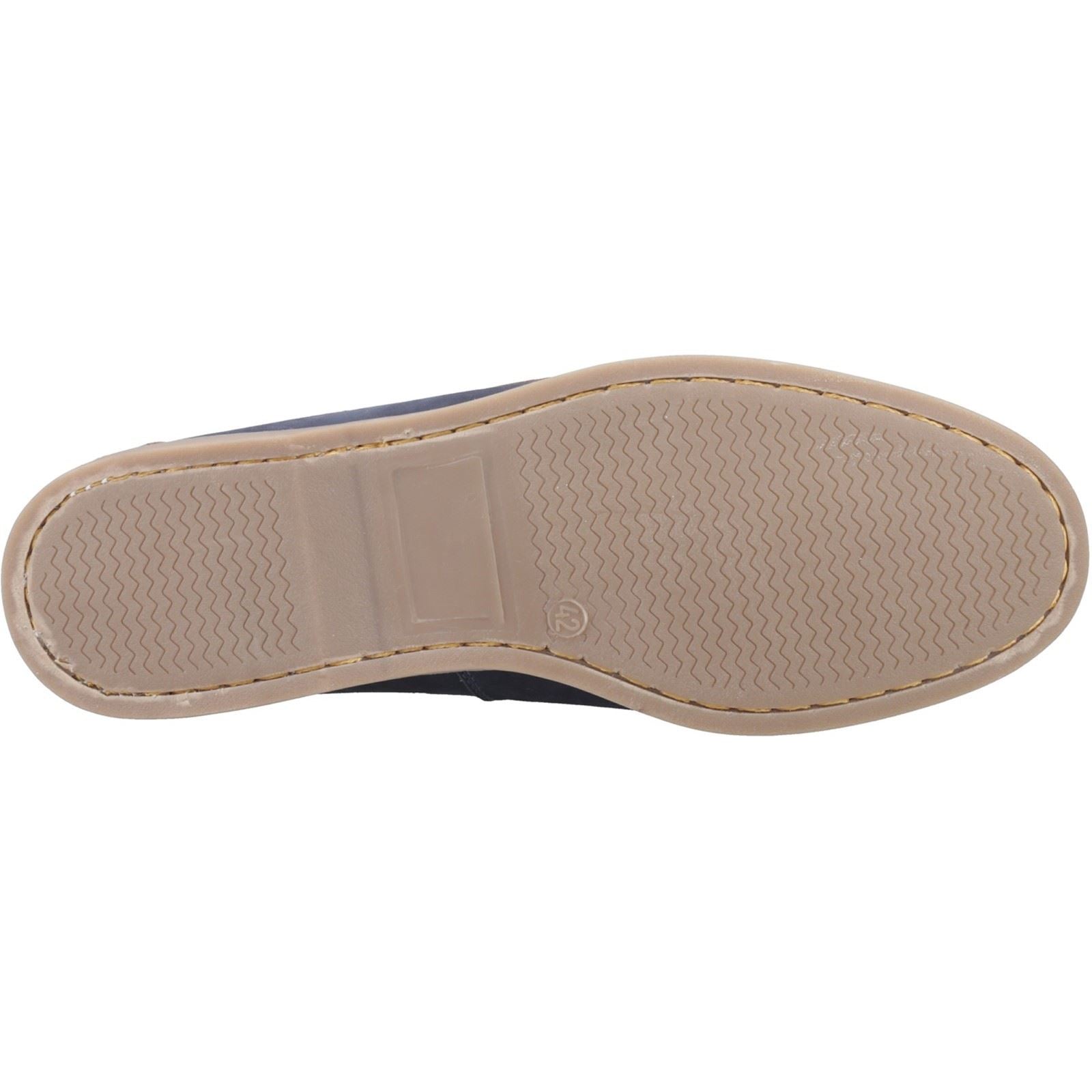 Hush Puppies Wilson Herren Bootsschuhe Aus Leder In Marineblau/Braun