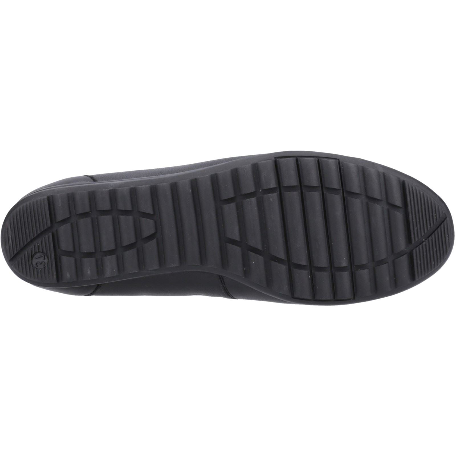 Hush Puppies Lucille Damen Ballerinas aus schwarzem Leder