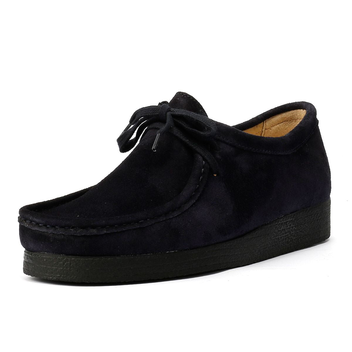 Tower London Apache Herren Wildlederschuhe In Blau Mit Schnürung