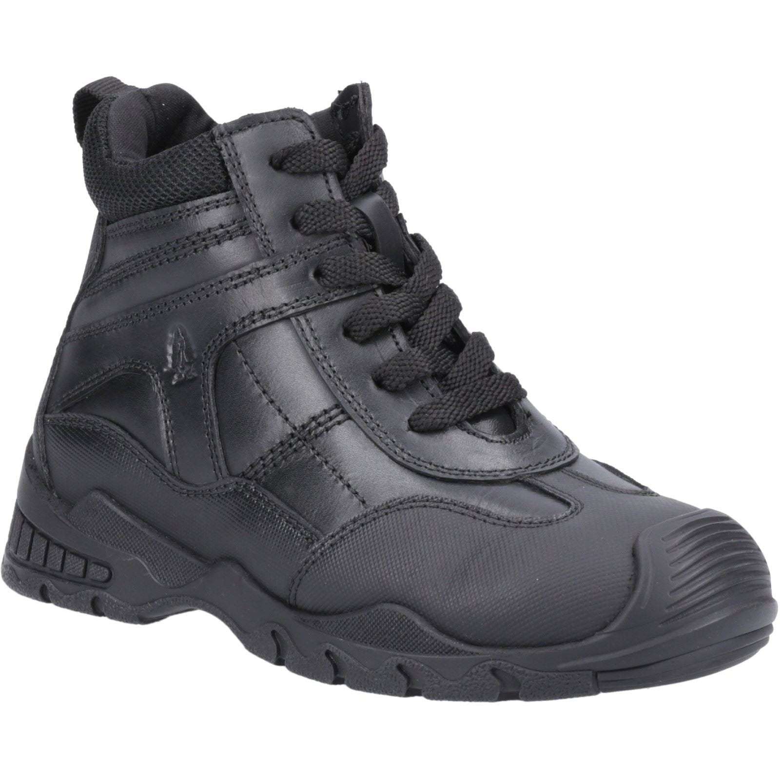 Hush Puppies Titus JNR Lederstiefel Für Jungen In Schwarz