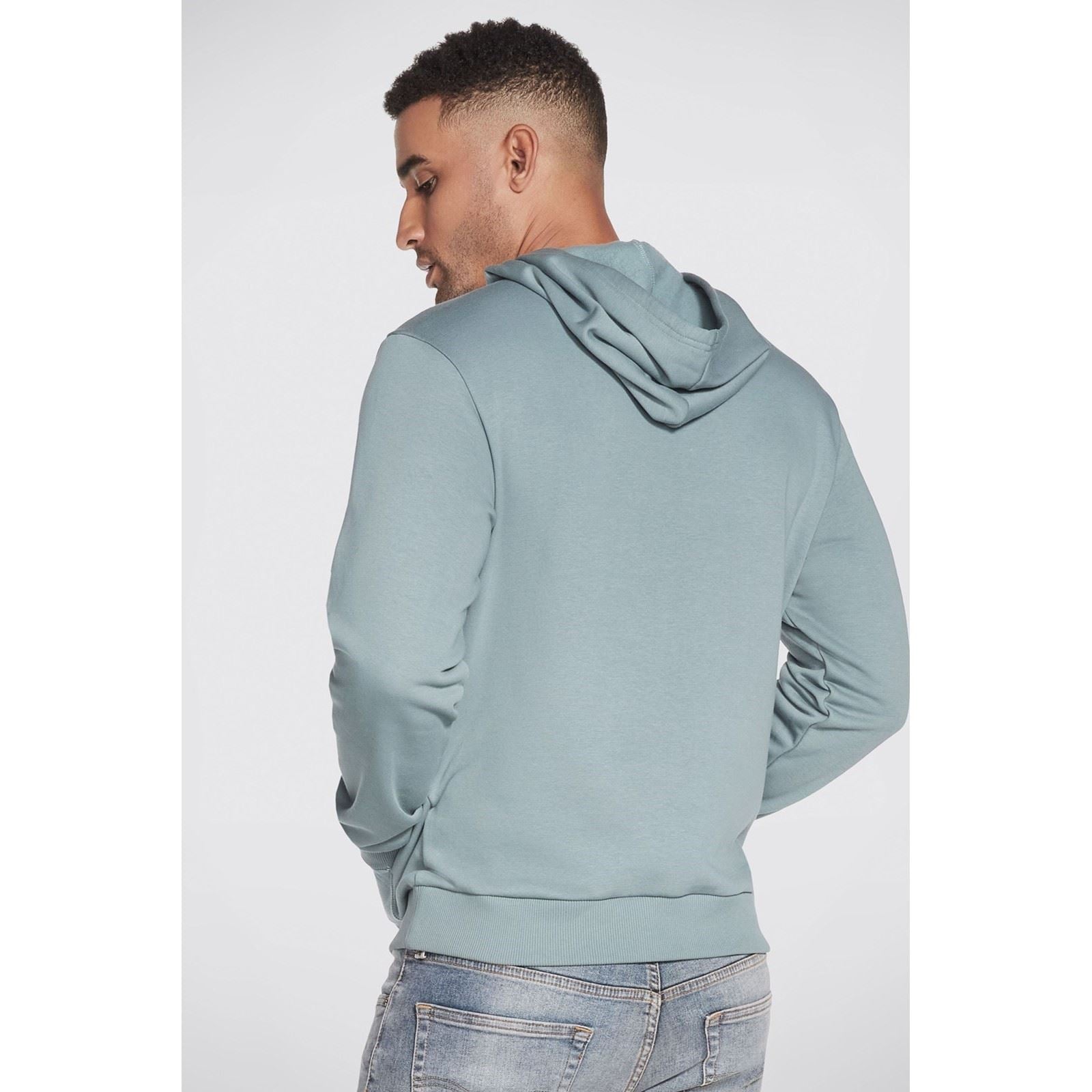 Skechers Performance Heritage Baumwoll Herrenblauer Kapuzensweatshirt