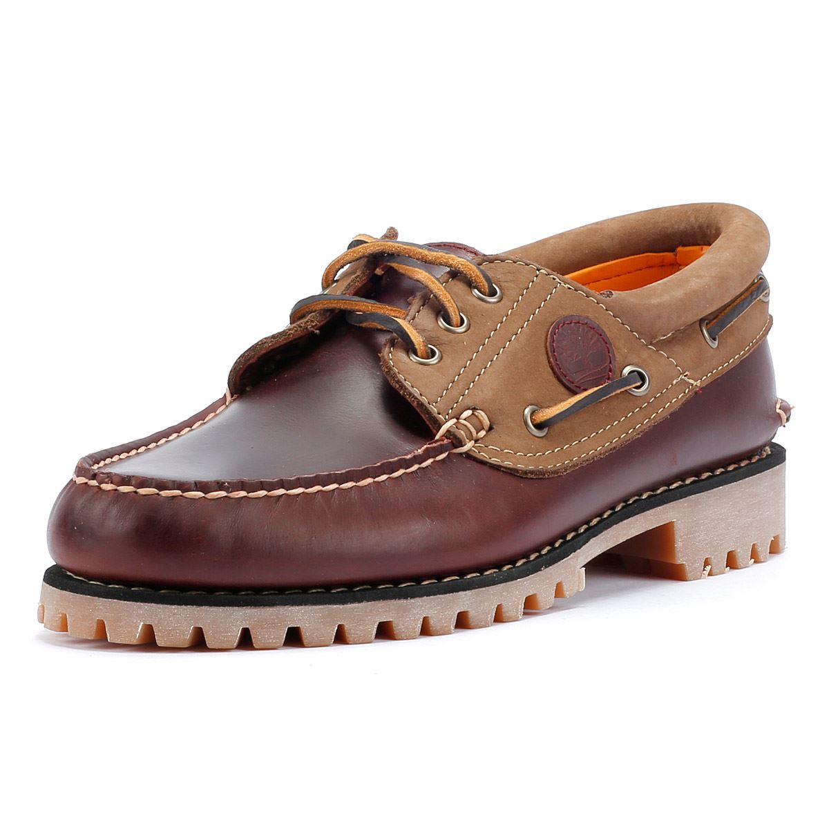 Timberland Authentic Lederbraune Schnürschuhe