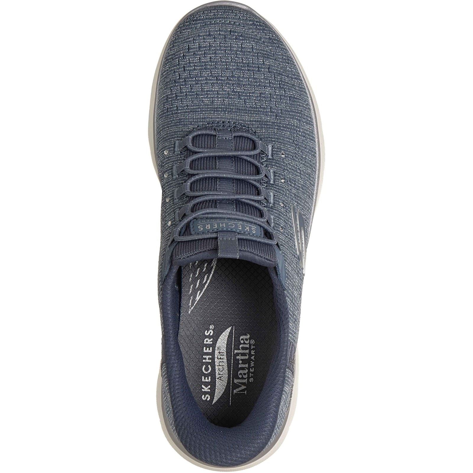 Skechers Arch Fit Summits - Soft Shimmer Textile Damen Schiefer Sneakers