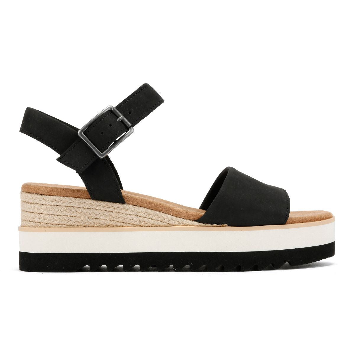 TOMS Diana Damen Keilabsatzschuhe Aus Schwarzem Leder