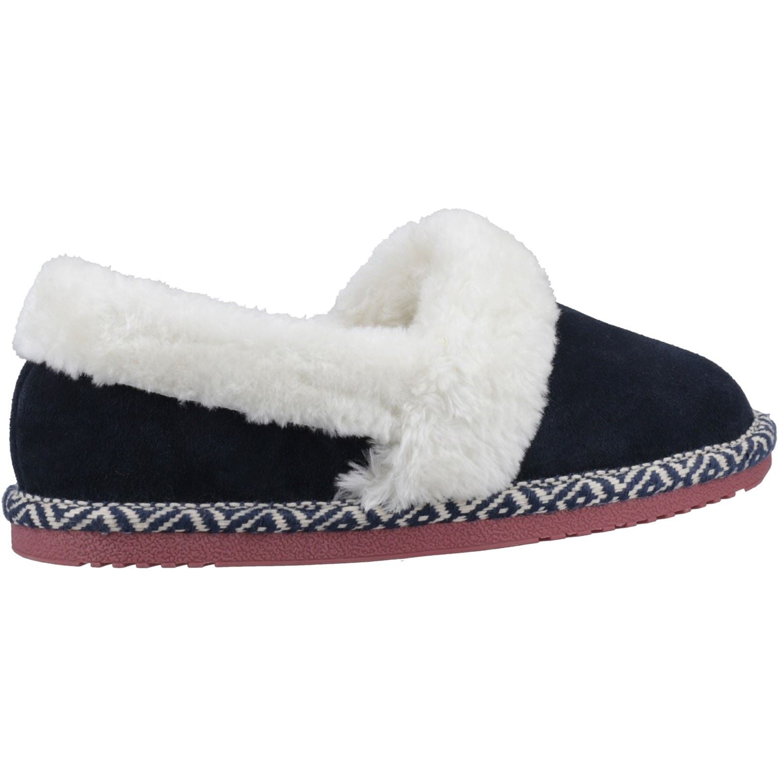 Hush Puppies Ariel Wildleder Damen Hausschuhe In Marineblau