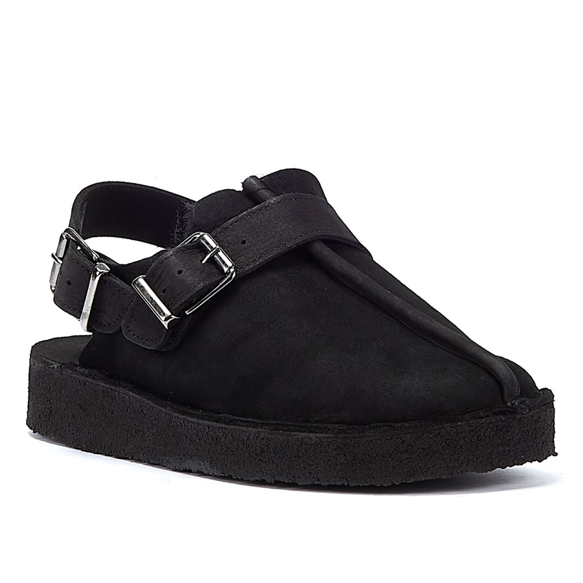 Clarks Trek Mule Sling Gefütterte Damen-Schwarze-Komfortschuhe