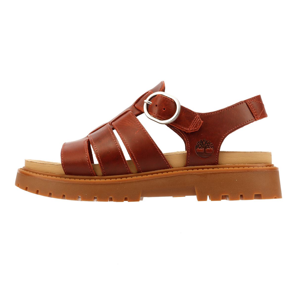 Timberland Clairemont Way Fisherman Damen Sandalen Aus Rotem Leder