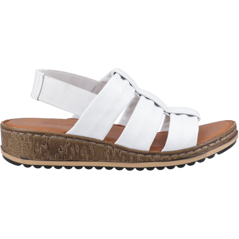 Hush Puppies Eden Gladiator Damen Sandalen Aus Weißem Leder