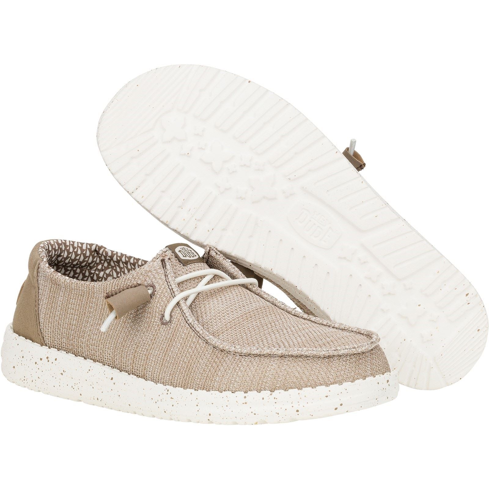HEYDUDE Wendy Stretch Mesh Polyester Damen Walnuss Mokassins
