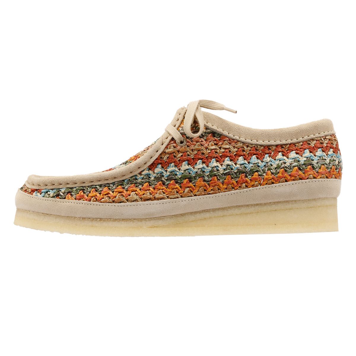 Clarks Originals Wallabee Raffia Herren Mehrfarbige Schnürschuhe