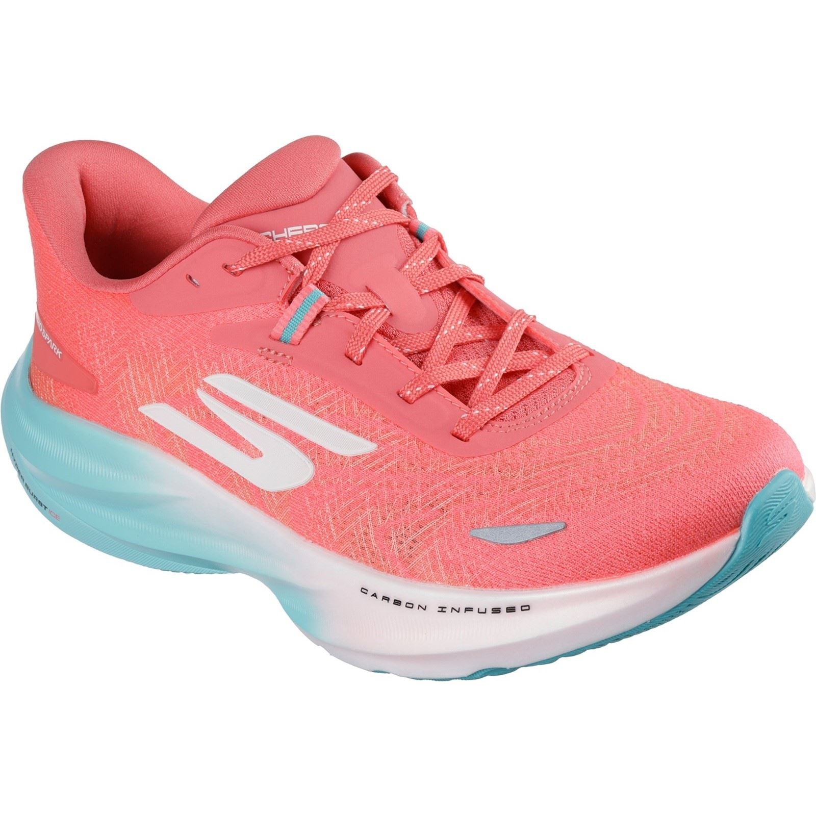 Skechers Performance GO RUN Ride 12 Damen Sneaker in Koralle aus Stoff