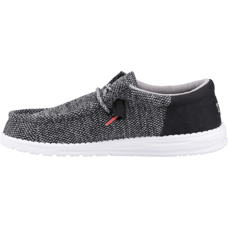 HEYDUDE Wally Funk Open Mesh Herren Bootsschuhe In Schwarz/Weiß