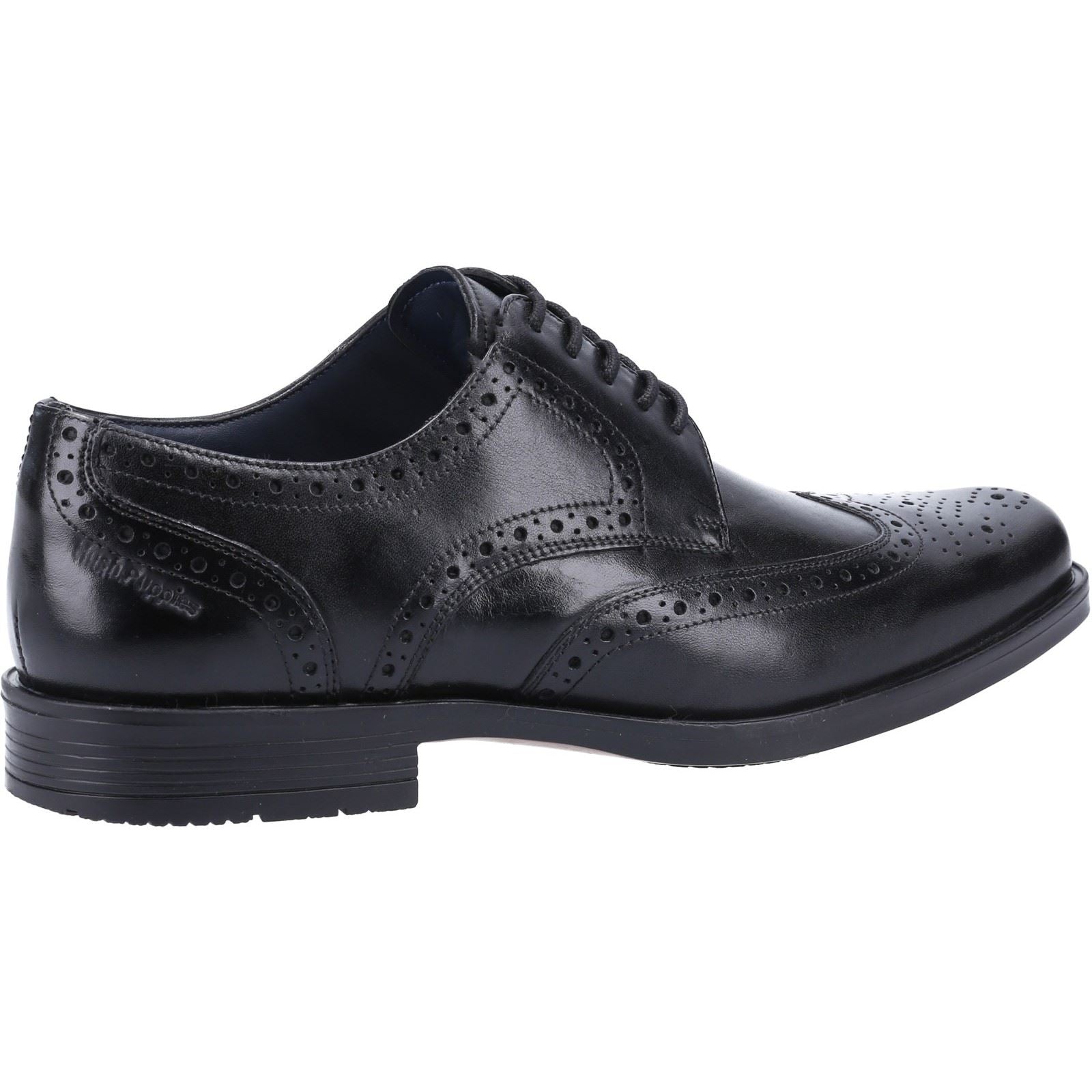 Hush Puppies Brace Brogue Herrenschuhe Aus Schwarzem Leder