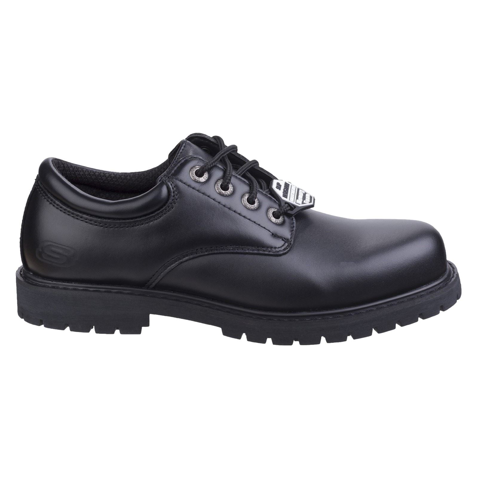 Skechers Workwear Cottonwood Elks Leder Herren Schwarze Sicherheitsschuhe