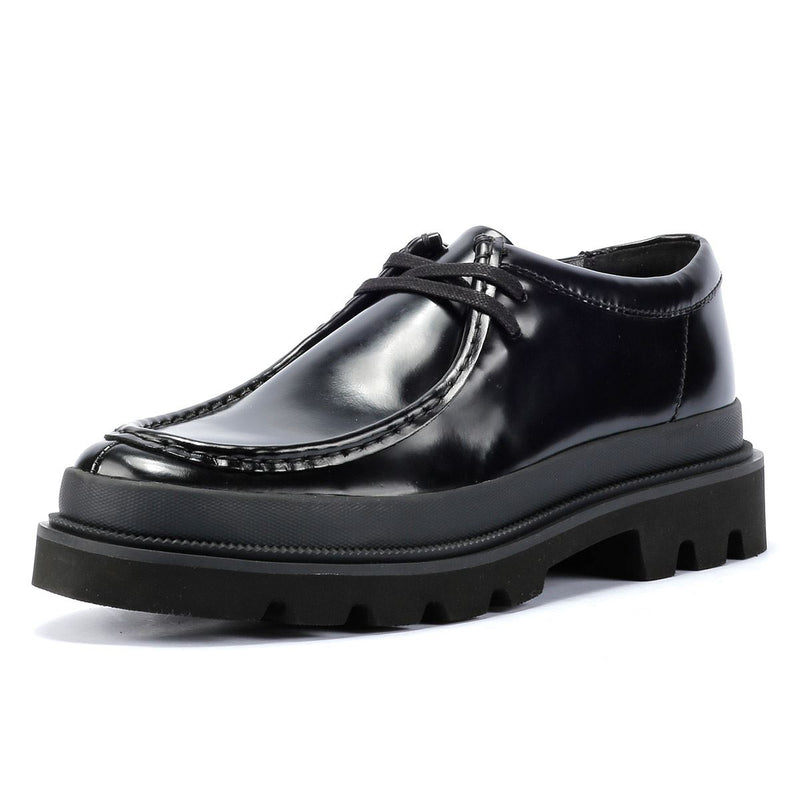 Clarks Main Badell Seam Schwarze Farbe Herren Schnürschuhe Aus Leder