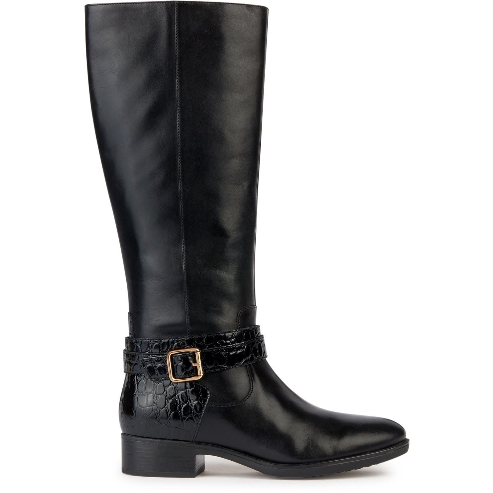 Geox D Felicity Damenlederstiefel In Schwarz