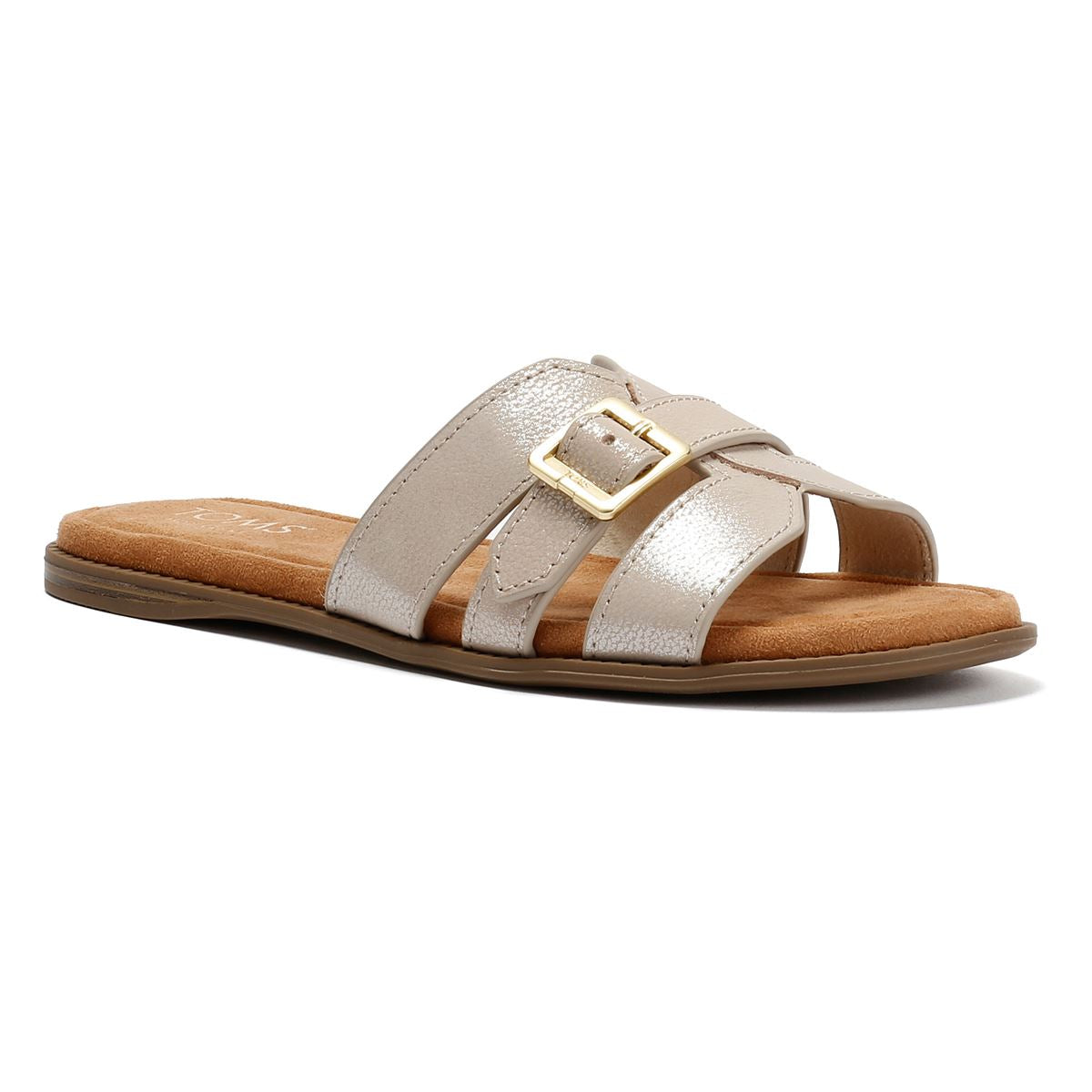 TOMS Sol Mule Leder Damen Gold Sandalen