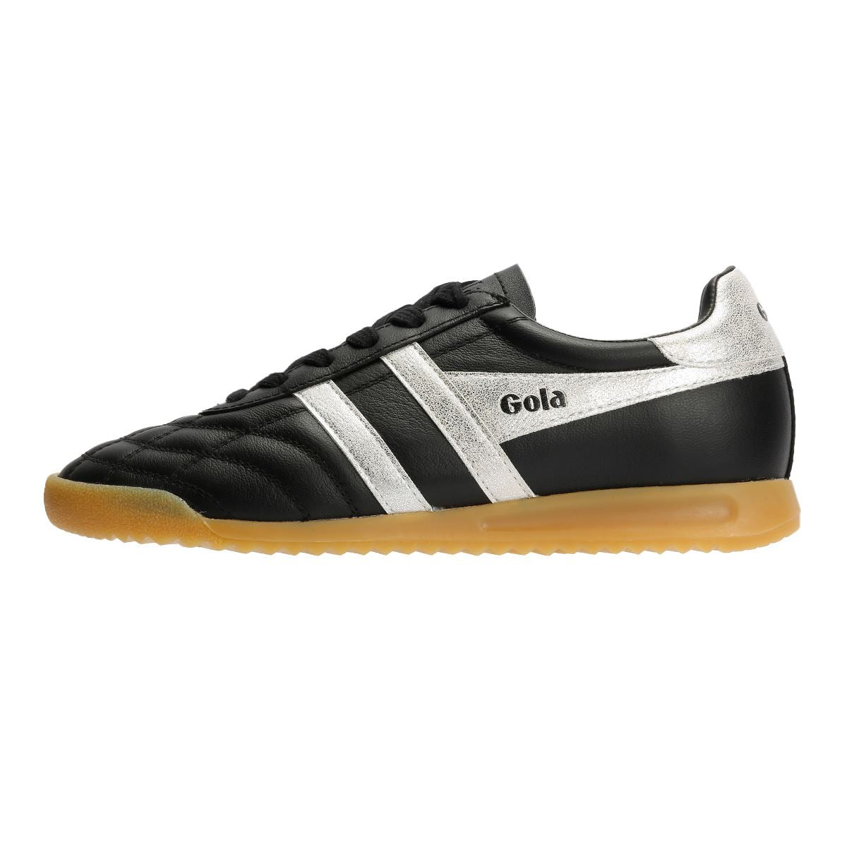 Gola Stadium Leder Damen Schwarze Sneaker