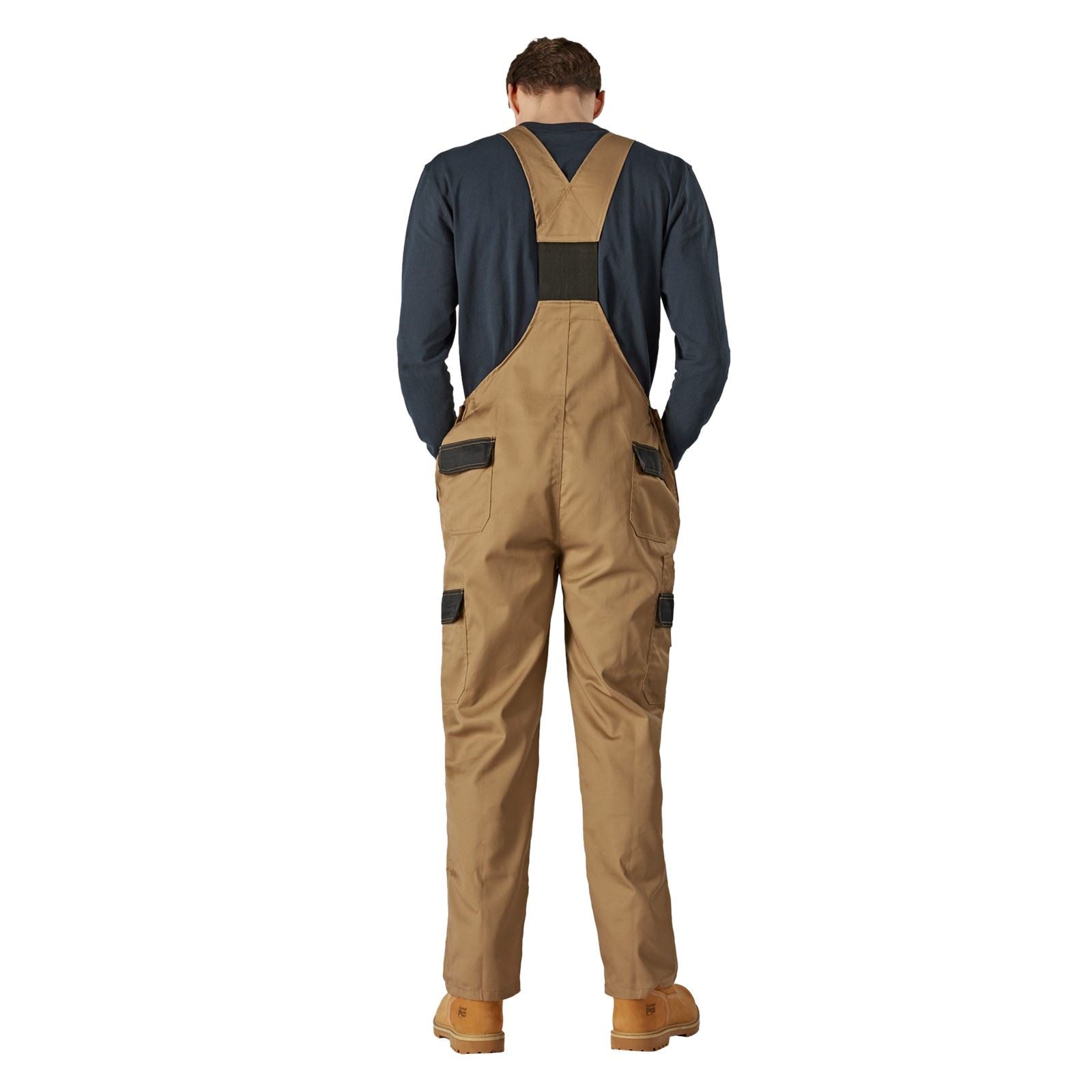 Dickies Everyday Bib and Brace Polyester Herren Brauner Arbeitsoverall