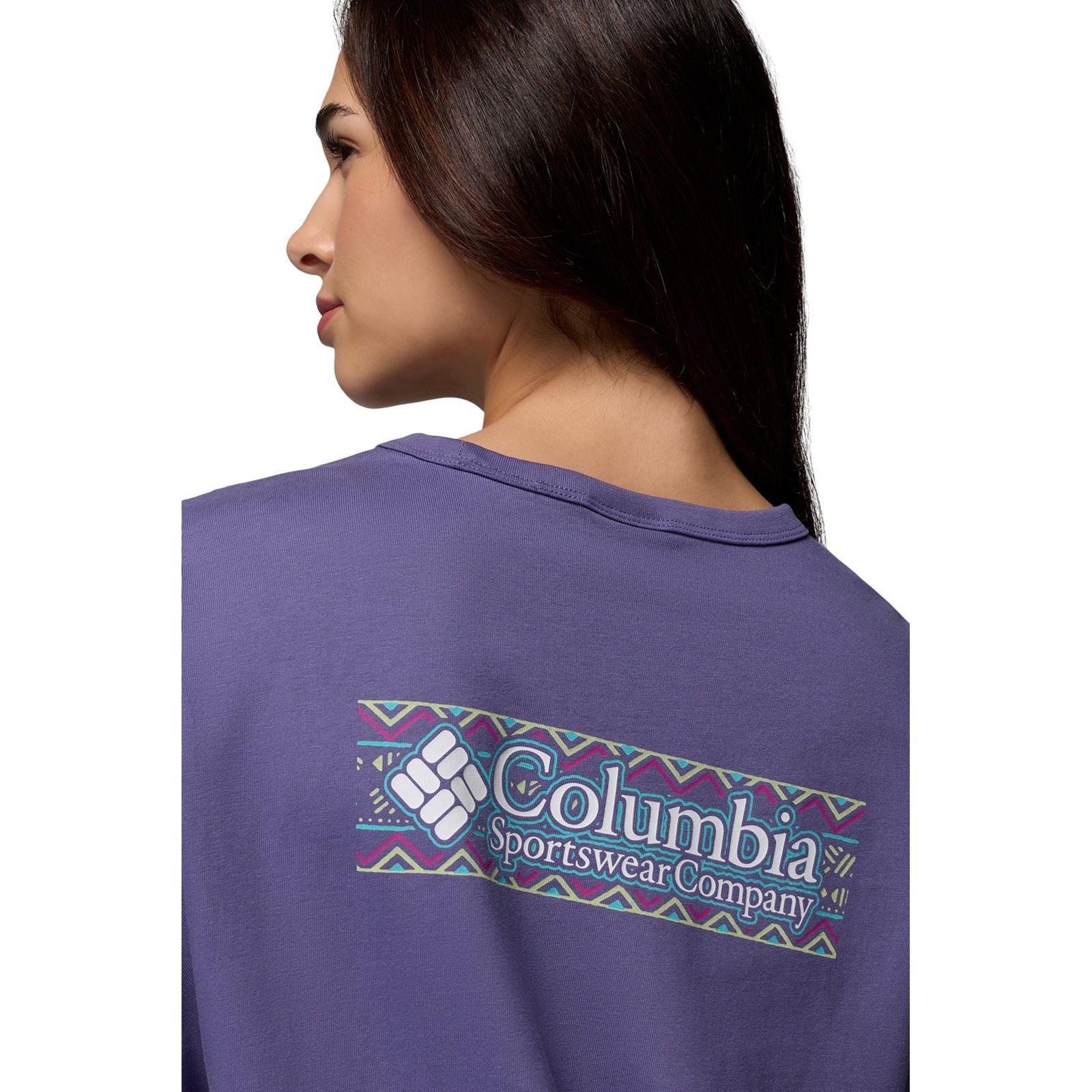 Columbia CSC Heavyweight Graphic Tee Baumwoll-Damen T-Shirt In Lila