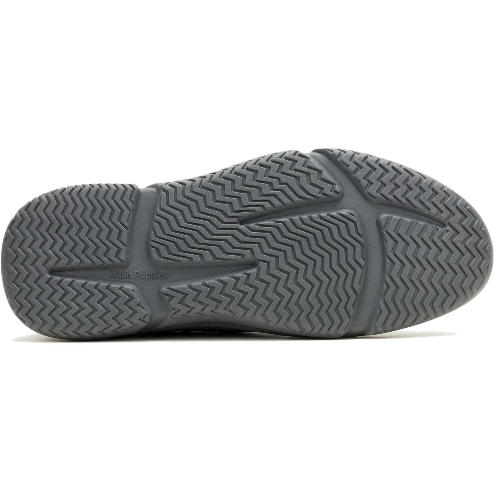 Hush Puppies Baylor Leder Herrenschuhe In Schwarz/Schwarz Mit Schnürung