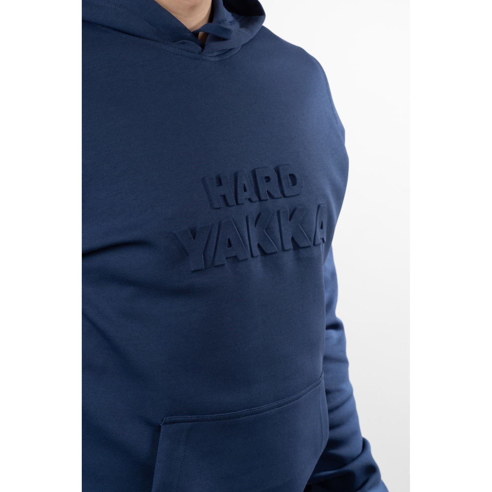 Hard Yakka Embossed Pullover Baumwoll Herren Lila Kapuzensweatshirt