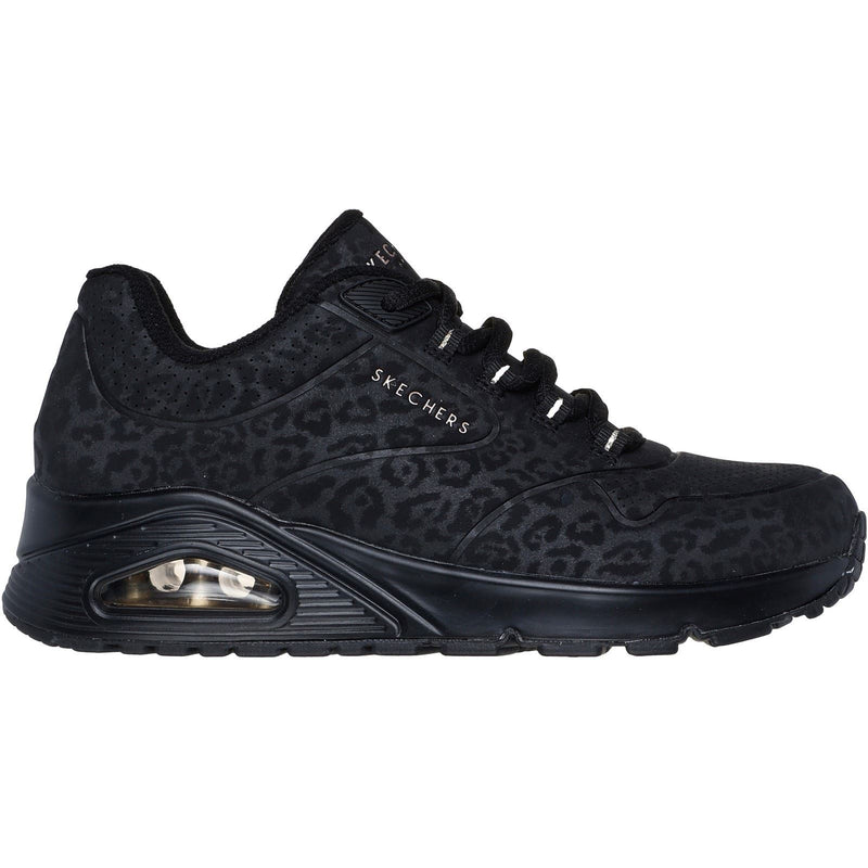 Skechers Uno Kat-Neato Synthetische Damen-Sneaker In Schwarz.