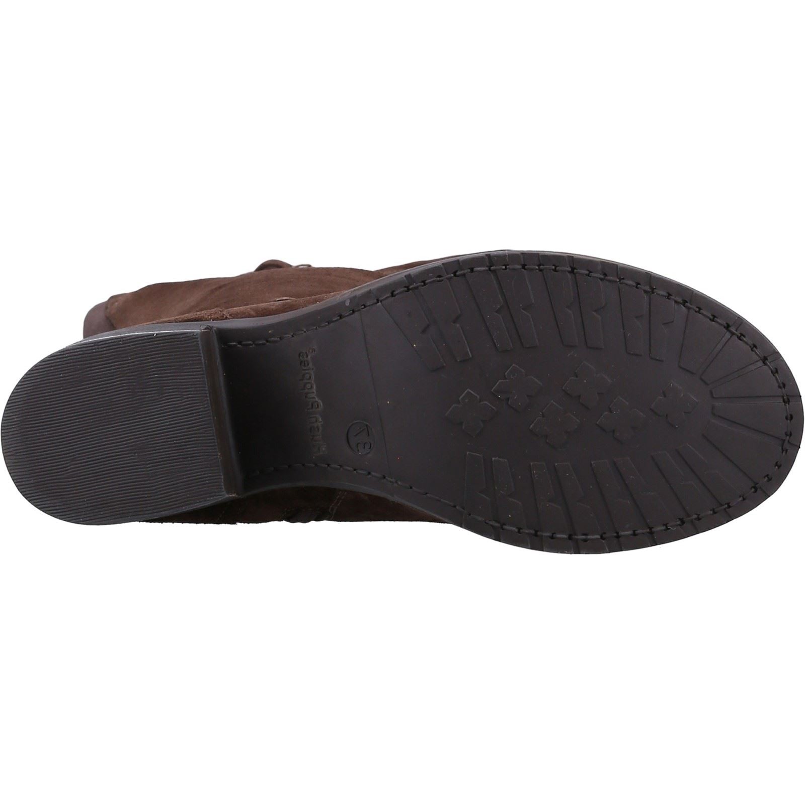 Hush Puppies Heidi Leder Damen Braune Wildlederstiefel