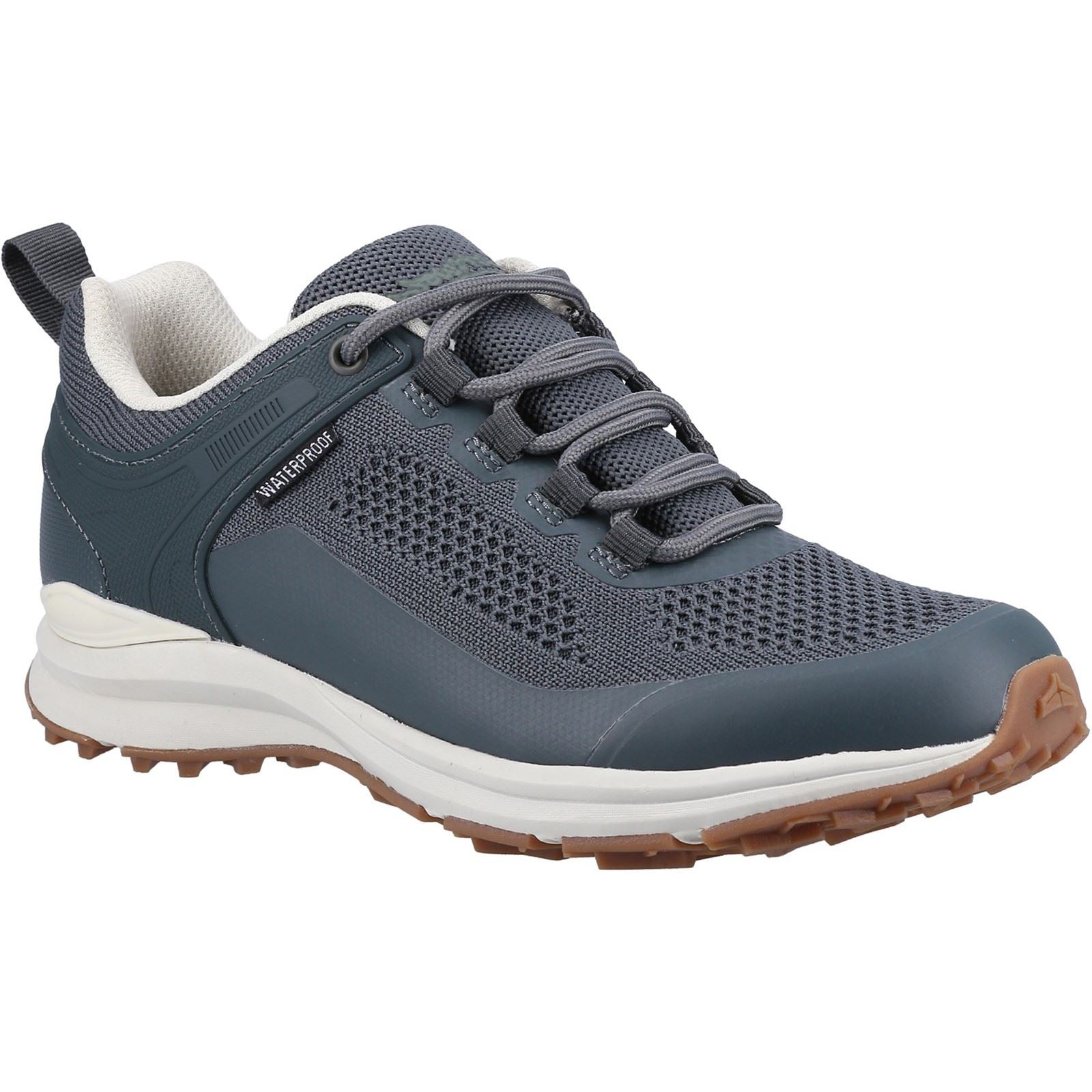 Cotswold Compton Recyceltes Kunststoff Synthetische Pu Damen Graue Sneakers