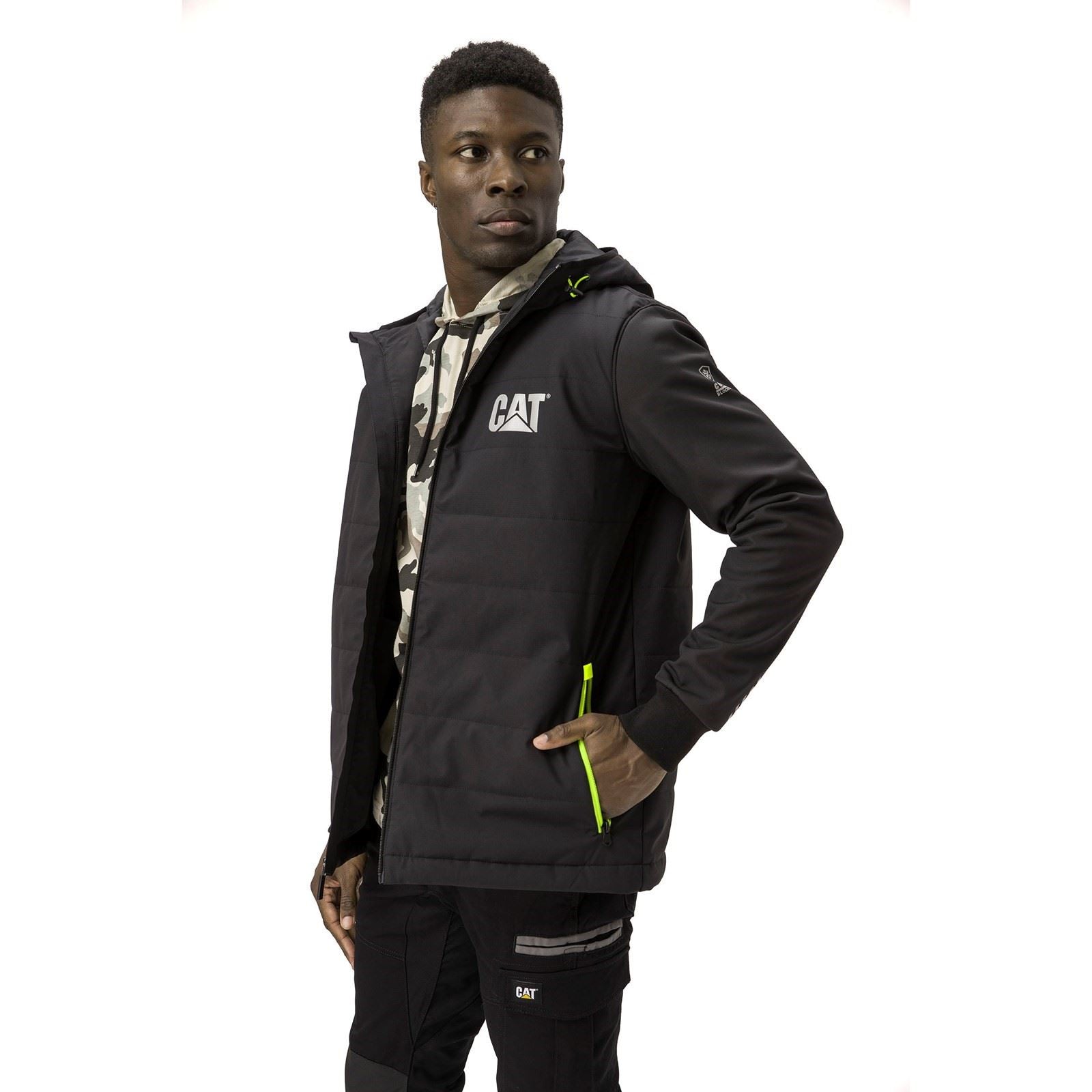 Caterpillar Tech Hybrid Herren Schwarze Jacke