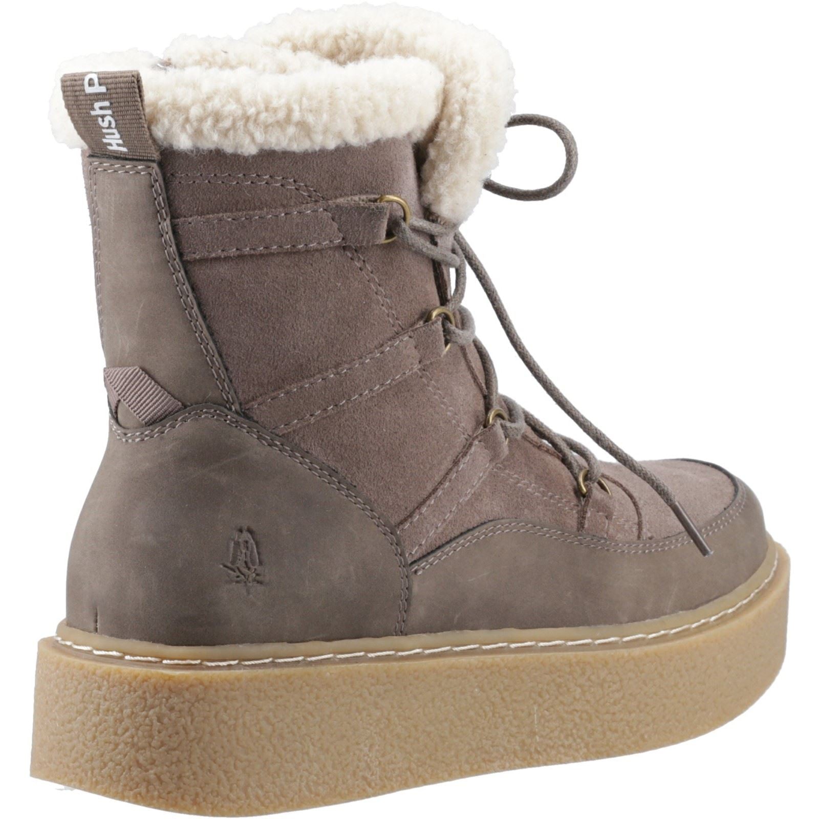 Hush Puppies Bronte Damen Winter Stiefeletten aus Wildleder in Taupe